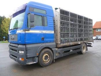 Camión transporte de ganado MAN 18.410 FLL MIT GEFLÜGELAUFBAU: foto 1