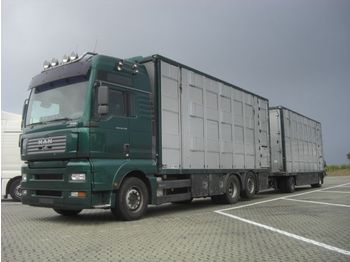 Camión transporte de ganado MAN TGA 26.430 / AT-Motor / 3 Stock Menke Aufbau: foto 1