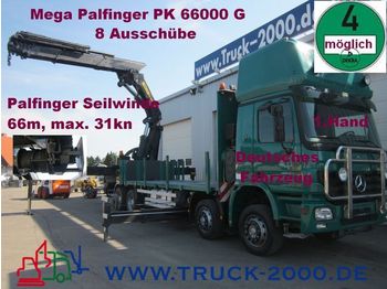 Camión caja abierta para transporte de madera MERCEDES-BENZ 3250 Actros PK 66000 20.4m=2T Seilwinde 66m-32KN: foto 1