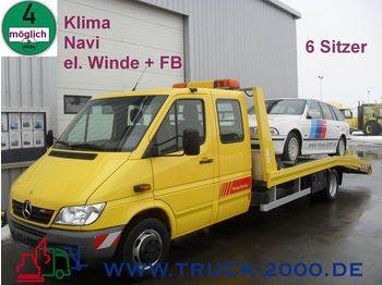 Camión portavehículos MERCEDES-BENZ 616 CDI Sprinter 6-Sitze + Klima + Winde mit FB: foto 1