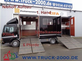 Camión transporte de ganado MERCEDES-BENZ 817 Pferdetransporter 6 Pferde*Niehoff Aufbau: foto 1