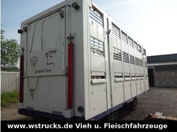 Camión transporte de ganado Menke 3 Stock Aufbau Vollalu Hubdach: foto 1