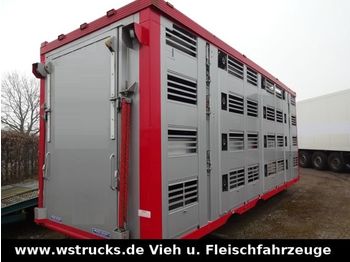 Camión transporte de ganado Menke 4 Stock Aufbau Vollalu Hubdach: foto 1