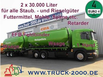 Camión cisterna para transporte de leche SCANIA R480 60m³ HolzPellets*Futtermittel*Riesel*Waage: foto 1