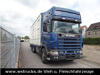 Camión transporte de ganado Scania 144/530 Topline mit Menke 3 Stock Kompletter Zug: foto 1