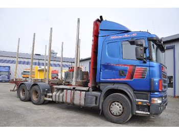 Camión para transporte de madera Scania 164 6X4 580: foto 1