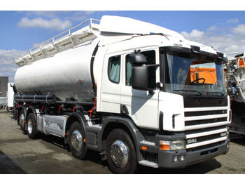 Camión cisterna para transporte de leche Scania P124 GB 400 8x2 Spitzer Lebensmittel-Silo ATM: foto 1