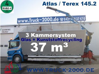 Camión volquete Scania P380 Glas/Wertstoff/Recycling+Kran+3Kammern 37m³: foto 1
