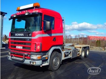 Camión portacontenedore/ Intercambiable Scania R124GBNA470 6x4 Lastväxlare -02: foto 1