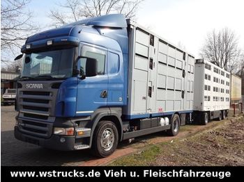 Camión transporte de ganado Scania R420 Highline 3 Stock Euro4 Komplett KABA: foto 1