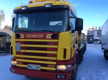 Camión volquete Scania R 124 GB-8X2 + Jyki 3 aks kasettipv: foto 1