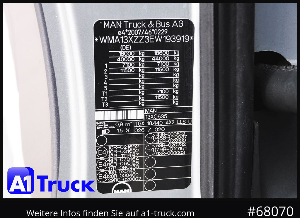 Cabeza tractora MAN TGX 18.440, Überführer, Terberg Kamag,  2x AHK, verstellbare Sattelplatte,