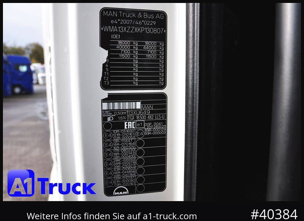 Cabeza tractora MAN TGX 18.500 XXL Low, Inarder Navi Standklima,