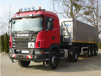 Cabeza tractora Scania G440 4x4 EURO5 SZM + Kipper Auflieger Mega
