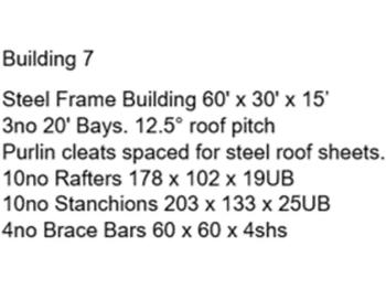 Casa contenedor 60' x 30' x 15' Steel Frame Building, 3no 20' Bays, Brace Bars: foto 1