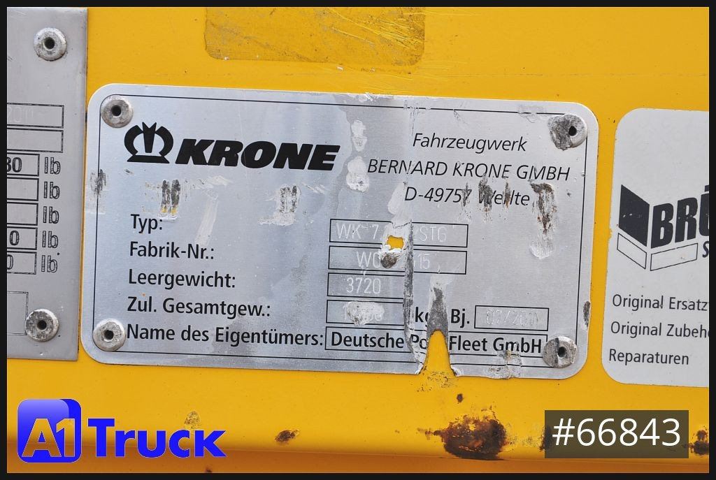Caja cerrada KRONE BDF 7,45  Container, 2800mm innen, Wechselbrücke