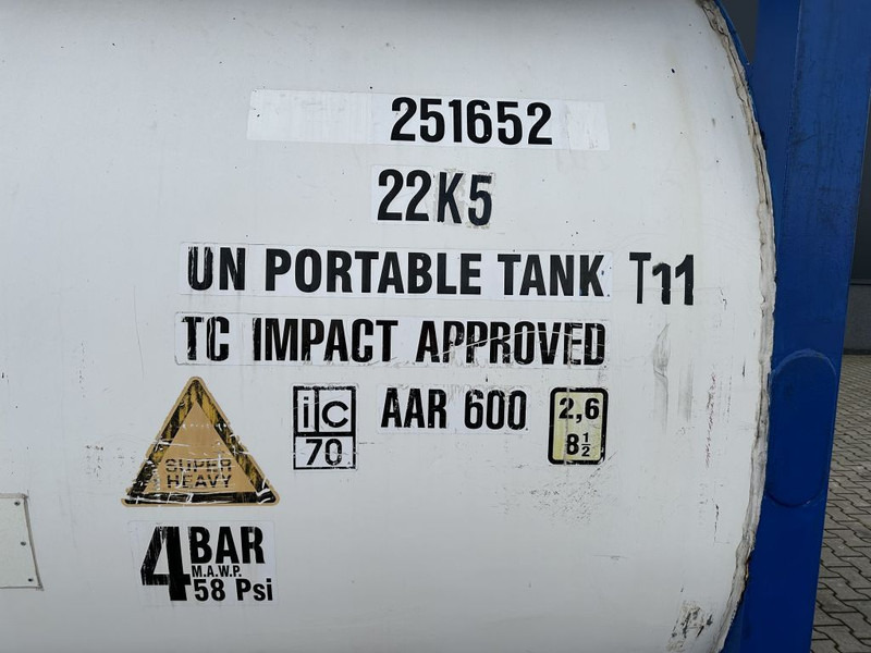 Tanque de almacenamiento para transporte de substancias químicas Consani 20FT,  25.085L, UN PORTABLE T11, 5Y-inspection: 05/25: foto 12
