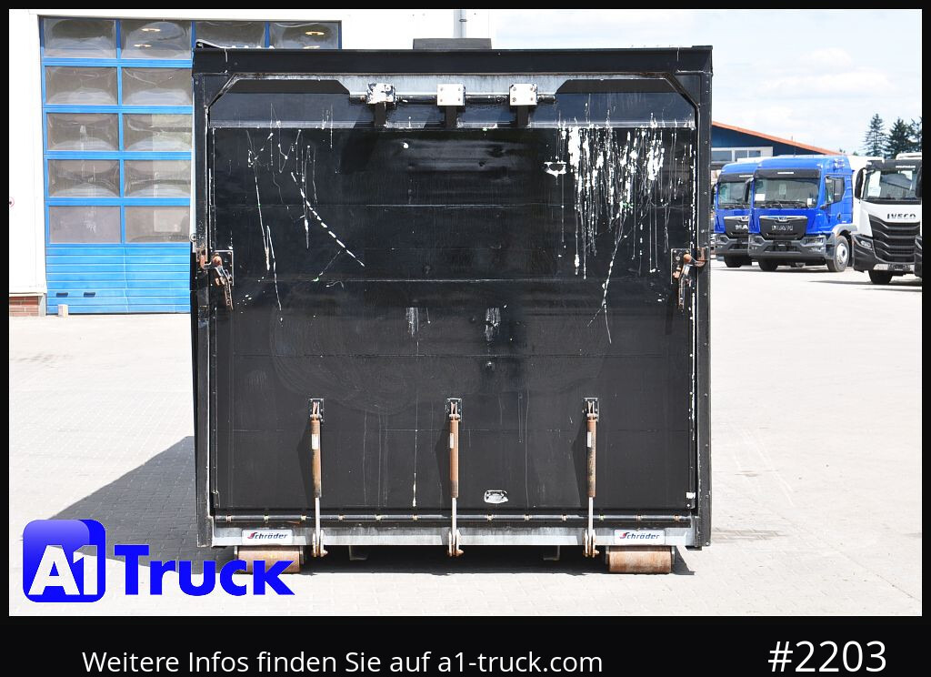 Contenedor de gancho SCHROEDER,WIESMOOR Abrollcontainer, Getränkeaufbau Wingliner, mehrmals vorhanden