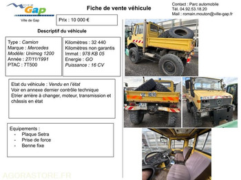 Camión  CAMION MERCEDES UNIMOG 1200