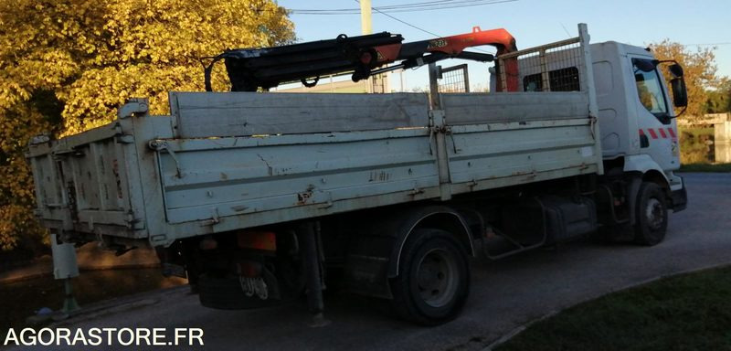 Camión Camion benne avec grue - Renault Midlum 2001 293846kms