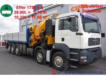 Camión caja abierta MAN TGA 41.480 Effer 1750 6S 175T/M Winde 8T 60mSeil