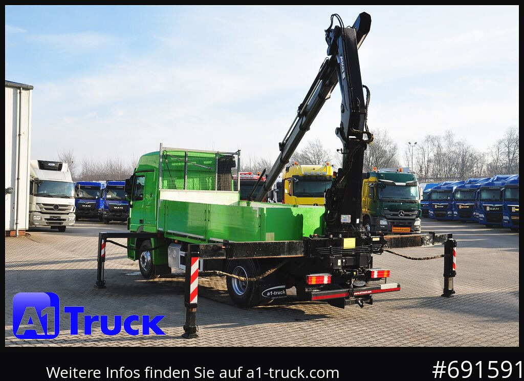 Camión caja abierta MERCEDES-BENZ Actros 1844 MP3, Kran MKG 291 HP 5+3 Funk, TÜV 06/2026