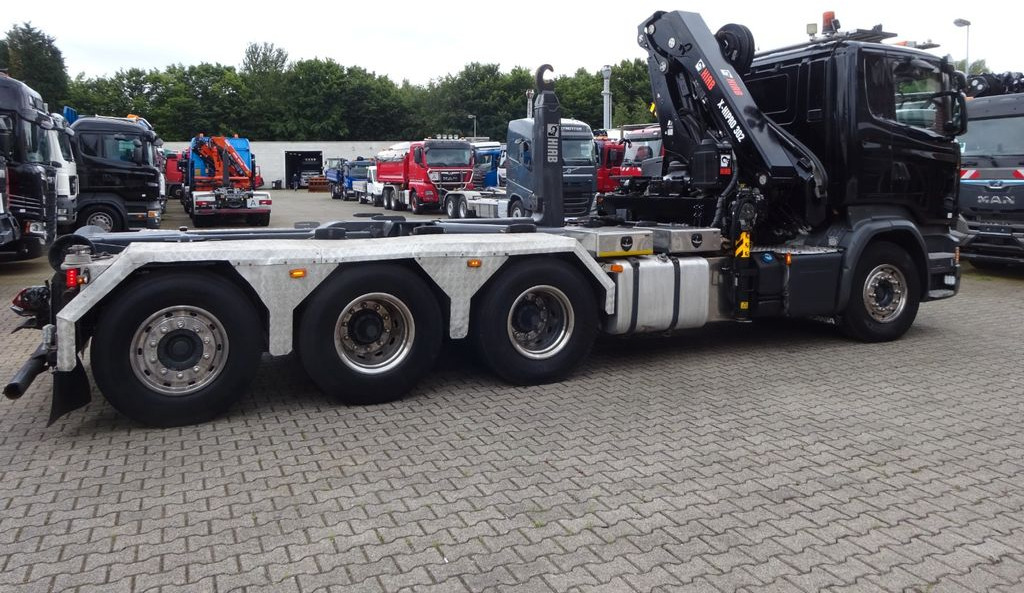 Camión grúa Scania R490 Abroller + HIAB 302E-6 Bj.2021 !Kran TRIDEM