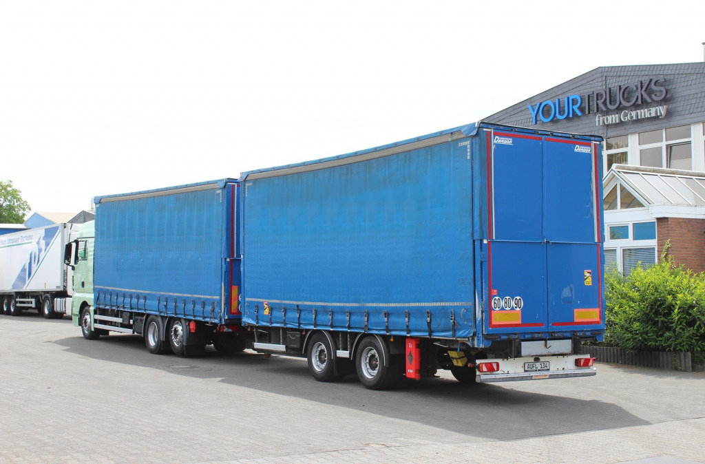 Camión lona MAN TGX 26.460 Retarder Jumbo-Zug 120M3 Durchlade