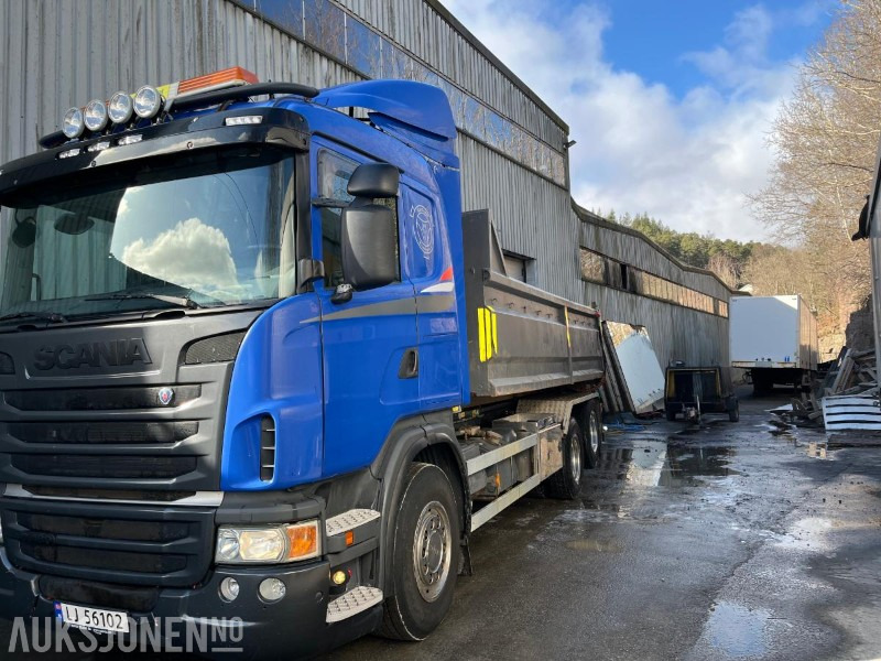 Camión multibasculante 2011 Scania G-serie 480 Krokbil 20m³ Kasse  Maskinflak eu ok 03.2026