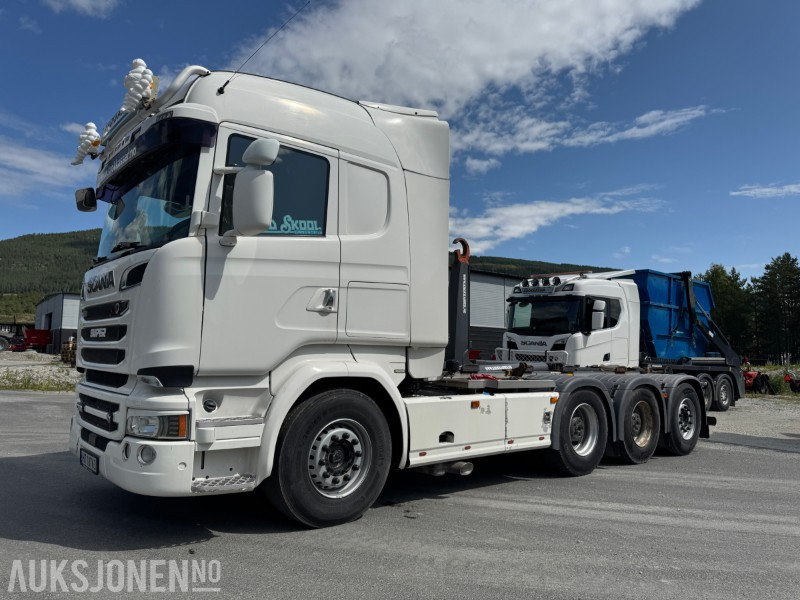 Camión multibasculante 2017 Scania R730 4-akslet krokbil 8X4, EURO 6, KRANHYDRAULIKK, EVOLUTION 125