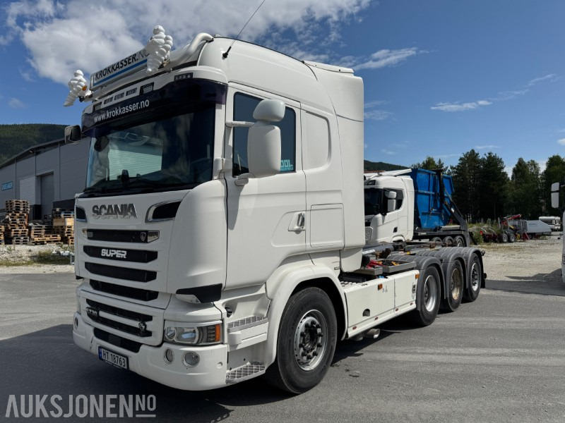 Camión multibasculante 2017 Scania R730 4-akslet krokbil 8X4, EURO 6, KRANHYDRAULIKK, EVOLUTION 125