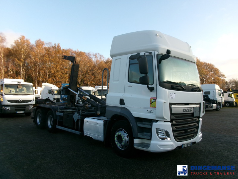 Camión multibasculante DAF CF 460 6x2 Euro 6 Hyva container hook 20 t