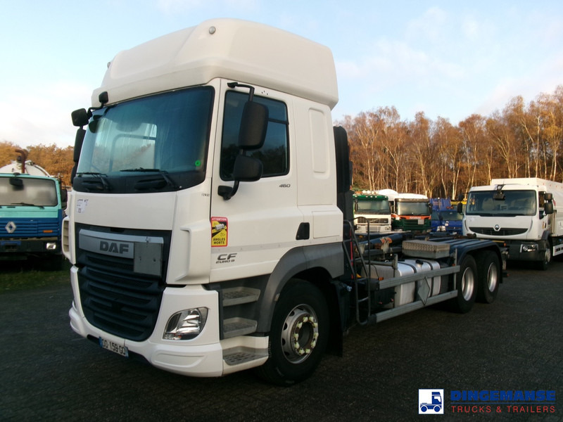 Camión multibasculante DAF CF 460 6x2 Euro 6 Hyva container hook 20 t