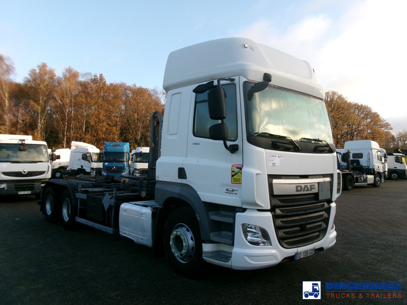 Camión multibasculante DAF CF 460 6x2 Euro 6 Hyva container hook 20 t