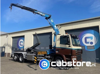 Camión multibasculante DAF CF 85.340 6X2 Euro 3 - Haakarm containersystem - Hooklift - Abrollkipper - Year 2004 - HMF 1680-K2 Crane - Grua - Ladekran - Autolaadkraan