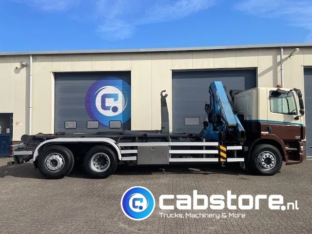 Camión multibasculante DAF CF 85.340 6X2 Euro 3 - Haakarm containersystem - Hooklift - Abrollkipper - Year 2004 - HMF 1680-K2 Crane - Grua - Ladekran - Autolaadkraan
