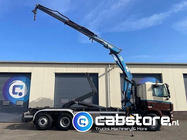 Camión multibasculante DAF CF 85.340 6X2 Euro 3 - Haakarm containersystem - Hooklift - Abrollkipper - Year 2004 - HMF 1680-K2 Crane - Grua - Ladekran - Autolaadkraan