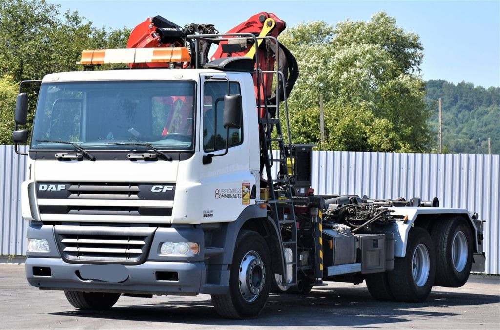 Camión multibasculante DAF CF 85.340 * ABROLLKIPPER + KRAN
