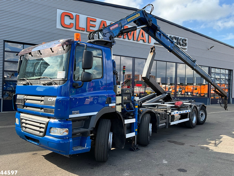 Camión multibasculante DAF FAX 85 CF 360 8x2 Euro 5 Hiab 16 Tonmeter laadkraan