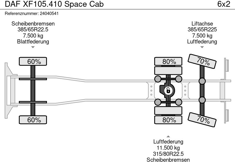 Camión multibasculante DAF XF105.410 Space Cab