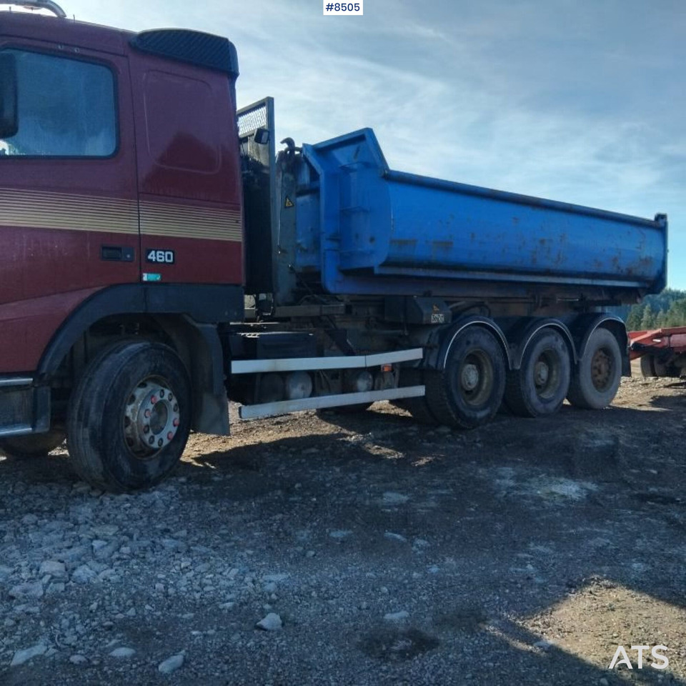 Camión multibasculante Hook Truck Volvo FH 12 6x4 Tridem with gravel flatbed(VIDEO)