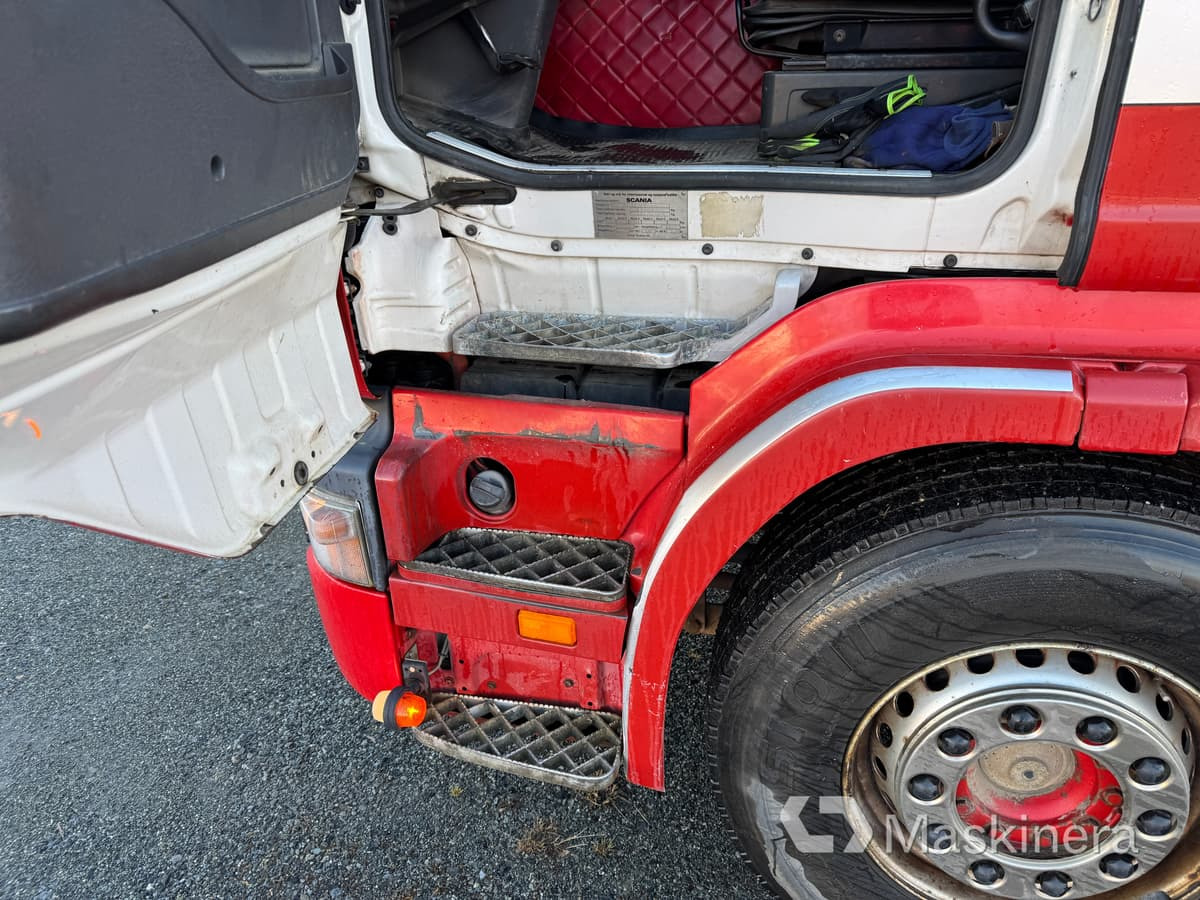 Camión multibasculante Lastväxlare Scania R144 6X2 med tre flak