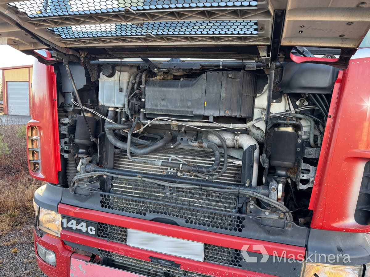 Camión multibasculante Lastväxlare Scania R144 6X2 med tre flak