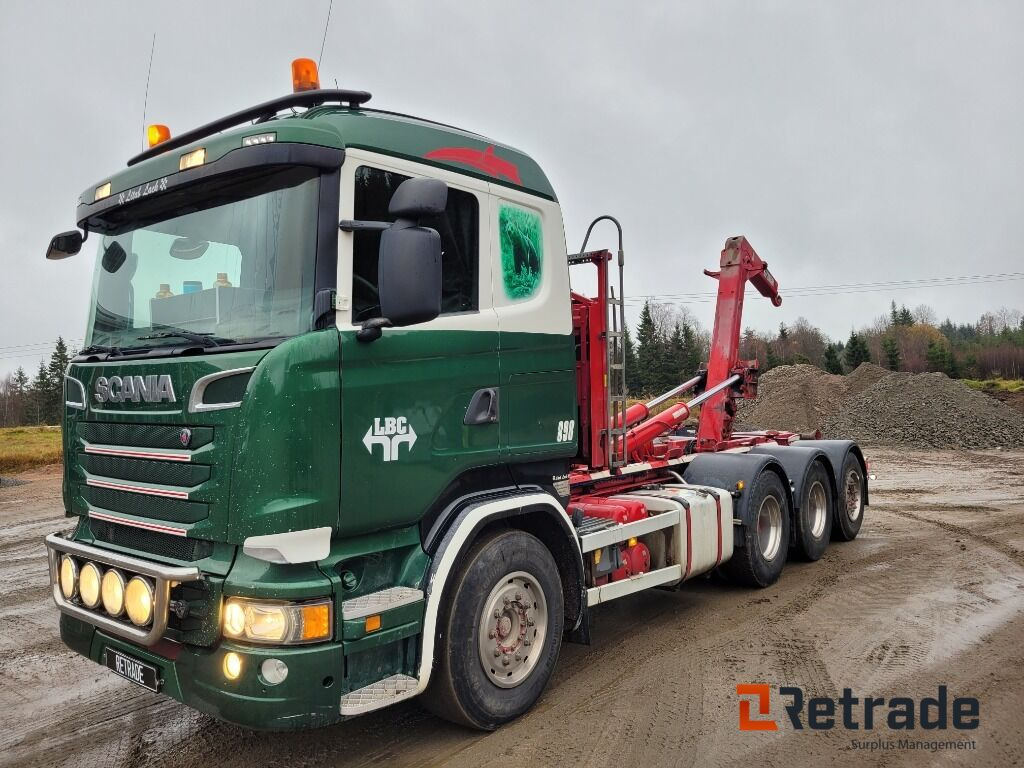 Camión multibasculante Lastväxlare Scania R520 V8 Tridem Euro 6