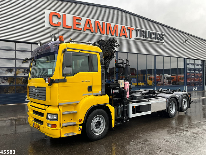 Camión multibasculante MAN TGA 26.360 Hiab 16 Tonmeter laadkraan