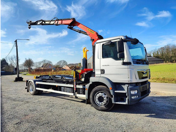 Camión multibasculante MAN TGM 18.290 Container + Palfinger PK13001