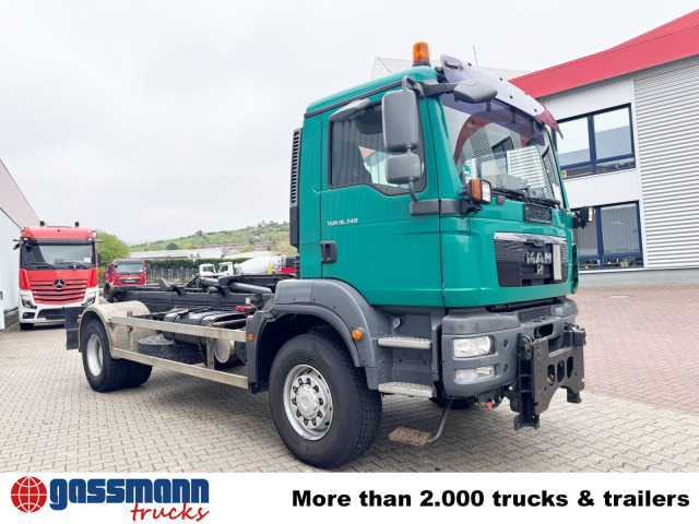 Camión multibasculante MAN TGM 18.340 4x4 BB, Hiab LHT 19046 Abrollkipper,