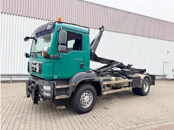 Camión multibasculante MAN TGM 18.340 4x4 BB TGM 18.340 4x4 BB, Hiab LHT 19046 Abrollkipper, Widi Platte