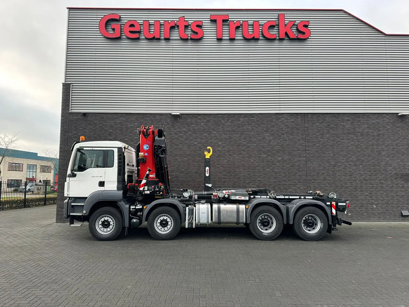 Camión multibasculante MAN TGS 35.460 8X4 BL+ HYVA 18.55.S HAAKARMSYSTEEM EFFER 395-5 KRAAN/KRAN/CRANE/GRUA