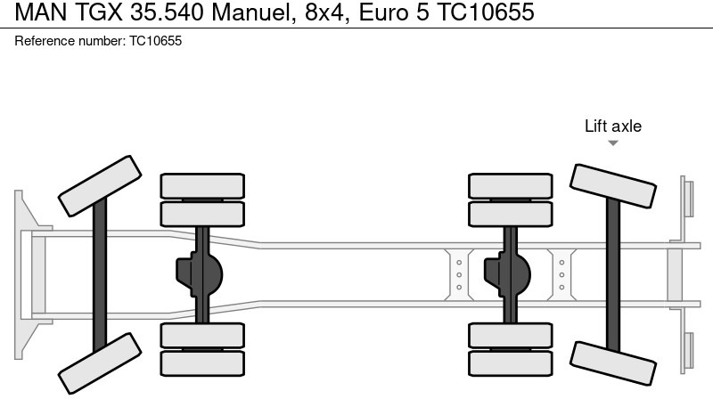 Camión multibasculante MAN TGX 35.540 Manuel, 8x4, Euro 5, Joab.